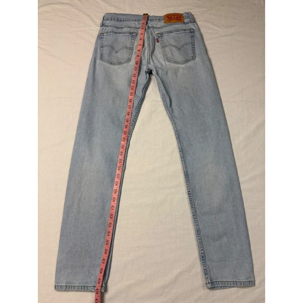 Levis 510 Skinny Fit Jeans Mens 29x32 Light Wash Denim Blue 05510-0875